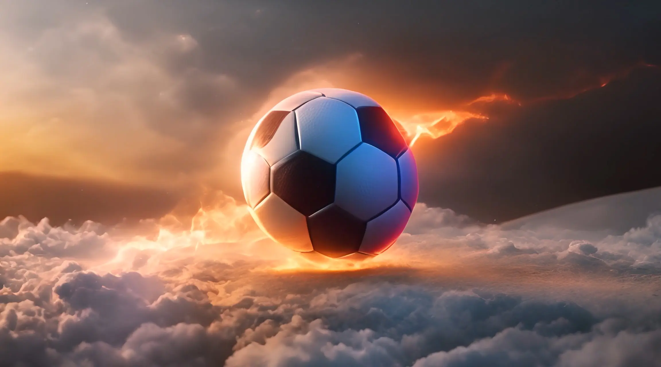 Epic Soccer Blaze Fiery Sports Backdrop Video